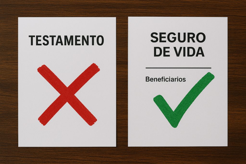 Testamento y seguro de vida para beneficiarios